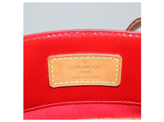 LOUIS VUITTON Monogram Vernis Reade MM Bolsa de Mano Roja M91086 LV Auth bs23730 - vista 19