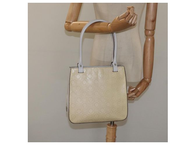 Borsa a spalla in pelle beige Salvatore Ferragamo Auth ac3690 - vista 24