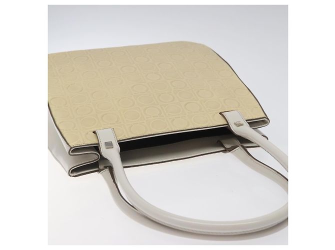 Borsa a spalla in pelle beige Salvatore Ferragamo Auth ac3690 - vista 6