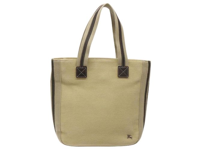BURBERRY Tote Bag Canvas Beige Auth ti2950 - view 13