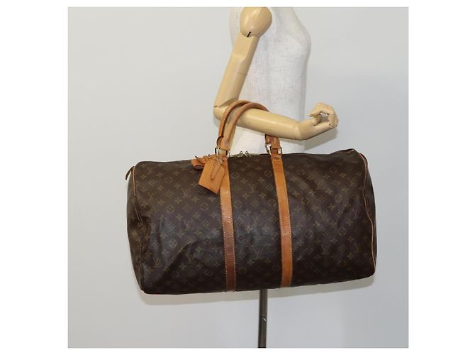 LOUIS VUITTON Monogram Keepall 55 Borsa Boston M41424 LV Auth EC541 Monogramma - vista 22