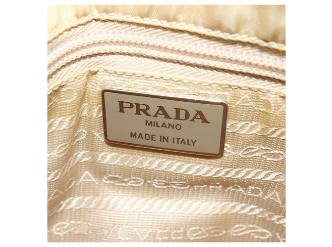 Borsa a Spalla PRADA in Pelle Beige Auth bs23766 - vista 17