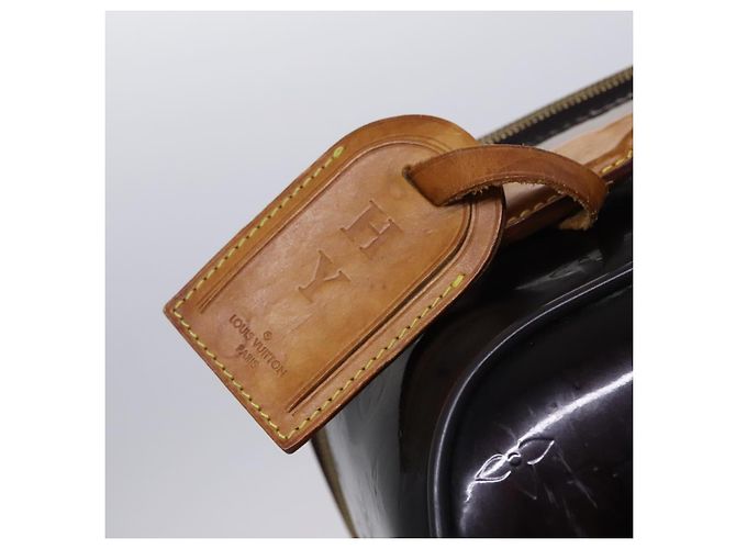LOUIS VUITTON Valigia Pegas 45 Monogram Vernis Amarante M91277 LV Auth MY187 Bordò - vista 9
