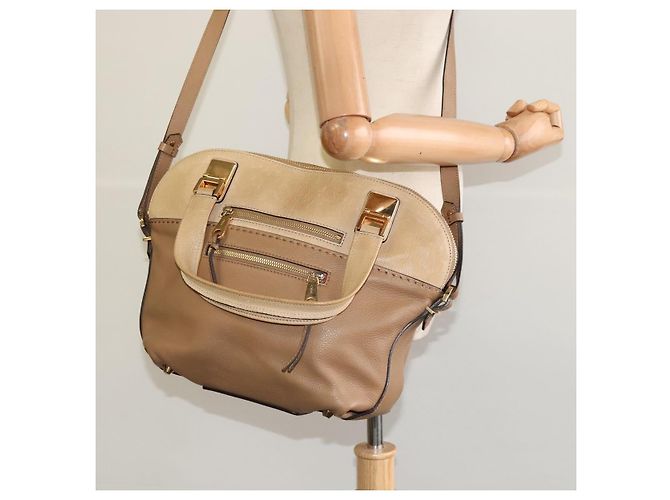 Chloé Borsa a mano in pelle Chloe Angie 2 vie marrone Auth sw210 - vista 24