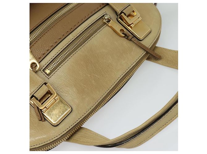 Chloé Borsa a mano in pelle Chloe Angie 2 vie marrone Auth sw210 - vista 6