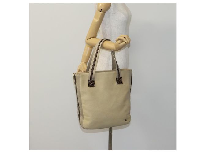 Beige Burberry Blue Label Tote Bag aus Canvas Auth ti2949 - Ansicht 20