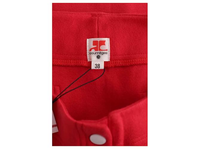 Courreges Mini falda de algodón roja - vista 5
