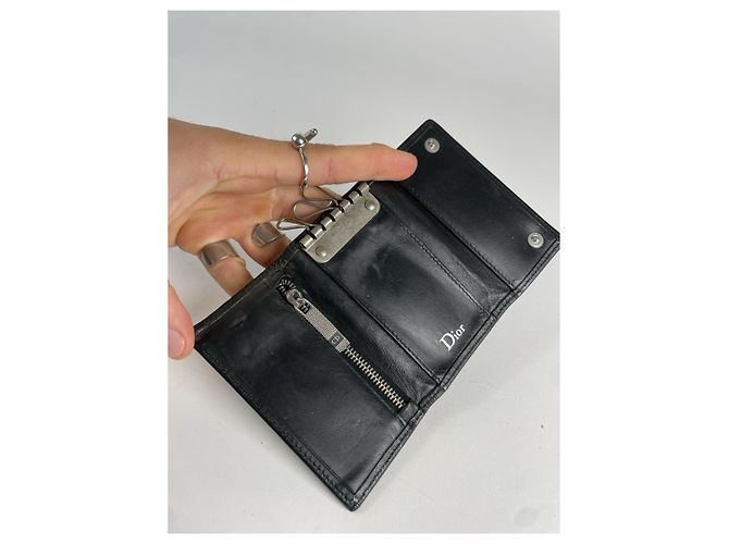 Borsa in pelle nera Dior Dior Caro Nero - vista 4