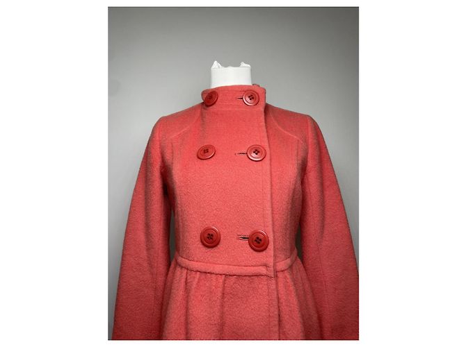 Abrigo trench de lana roja Westminster de Burberry - vista 2