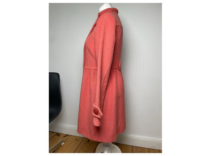 Abrigo trench de lana roja Westminster de Burberry - vista 3