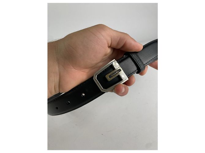 Dior 30 Montaigne schwarze Leder-Gürtel - Ansicht 2