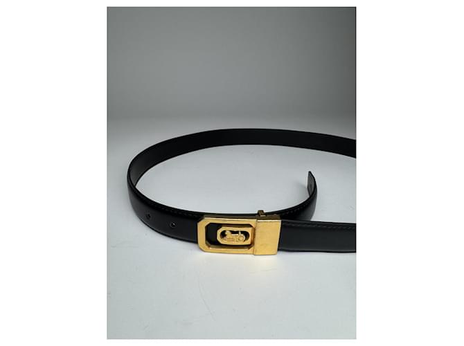 Céline Celine Triomphe schwarze Leder-Gürtel - Ansicht 2
