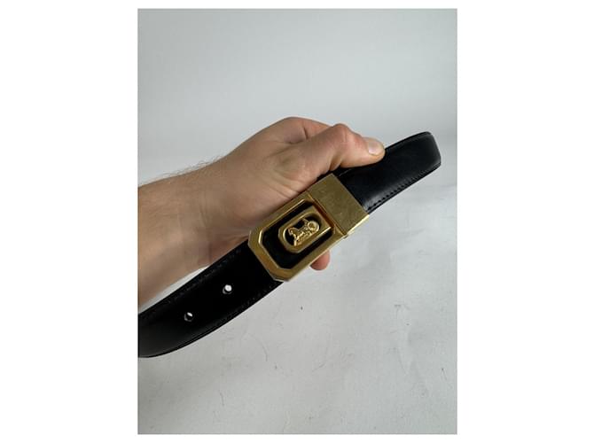 Céline Celine Triomphe schwarze Leder-Gürtel - Ansicht 3
