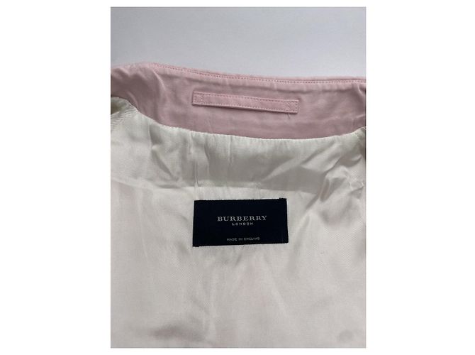 Abrigo de algodón rosa Camden de Burberry - vista 4