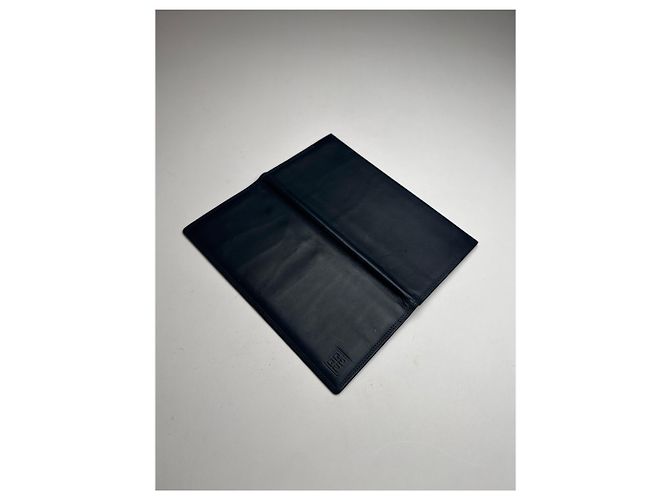 Vintage Givenchy Leather ID Holder Marine Navy blue - view 3