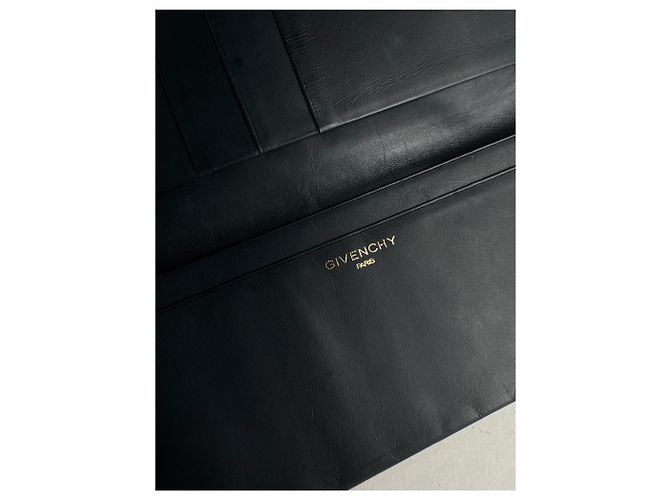 Vintage Givenchy Leather ID Holder Marine Navy blue - view 4