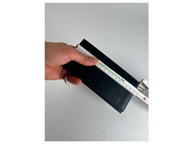 Vintage Givenchy Leather ID Holder Marine Navy blue - view 5