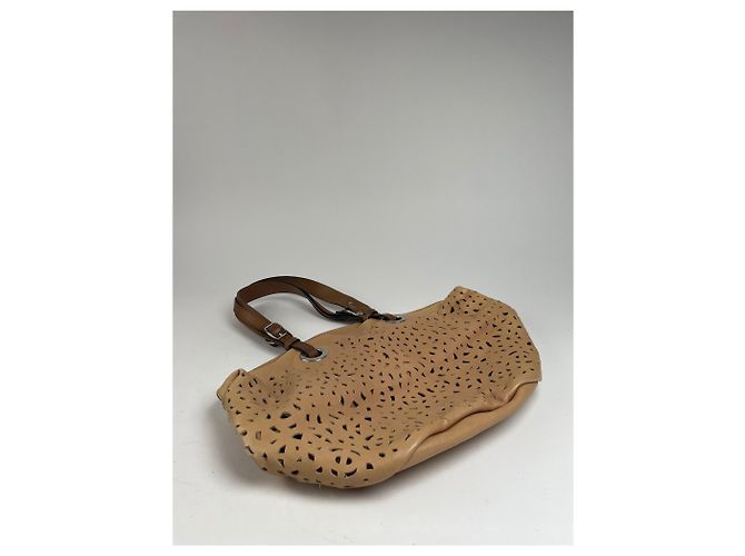 Sac à main en cuir vintage Marni marron - Ansicht 13