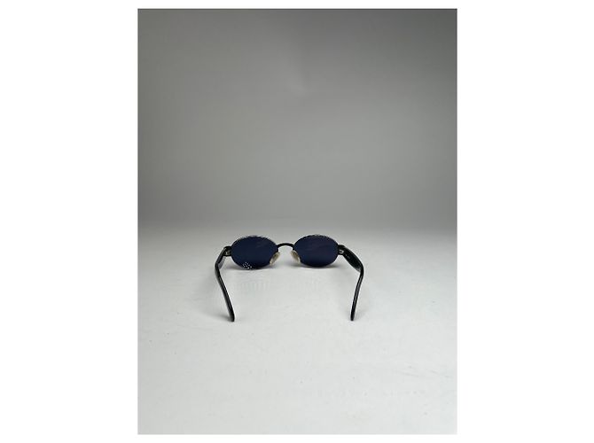 Occhiali da sole vintage Fendi Roma neri / verdi - vista 9