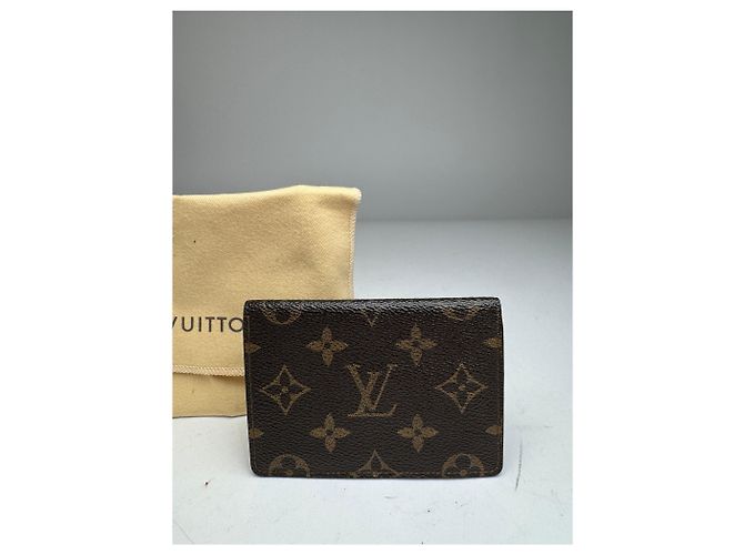 Vintage Louis Vuitton Monogram Card Holder Brown - view 7