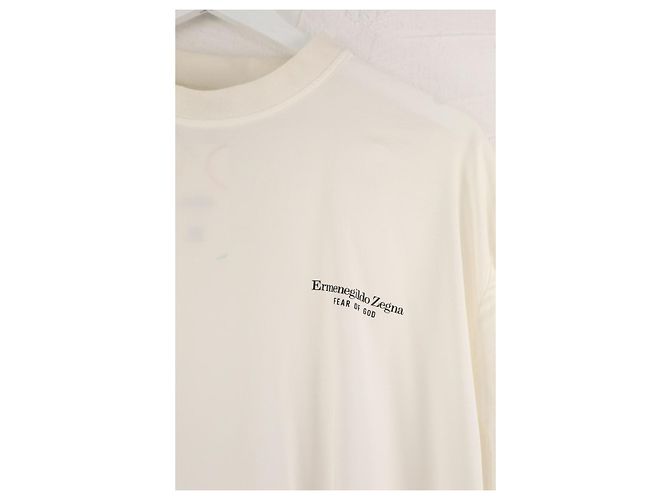 Ermenegildo Zegna T-shirt Camicia shirt blanc Blanco - vista 3