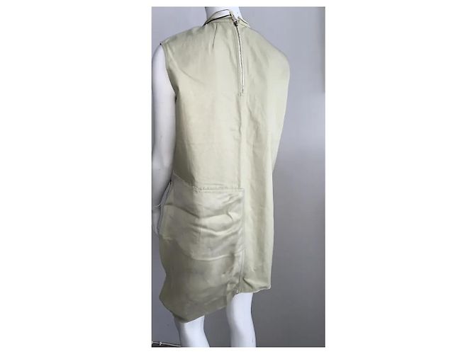 Vestido Rick Owens de algodão com bainha assimétrica cáqui Caqui - vista 2