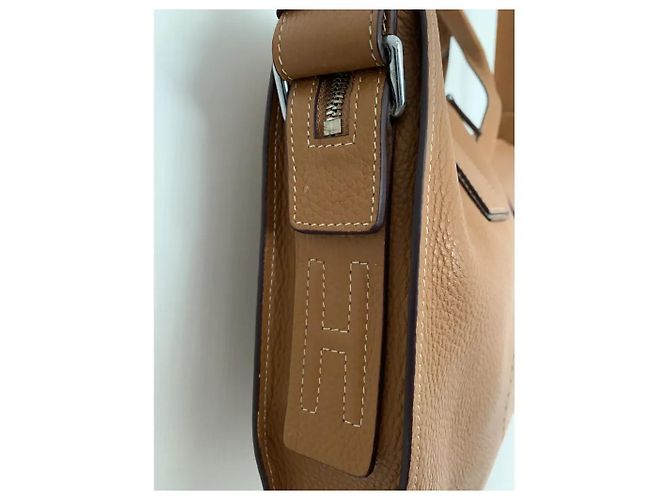 Borsa Tote Hermès Marrone Oro Pelle D'oro - vista 11