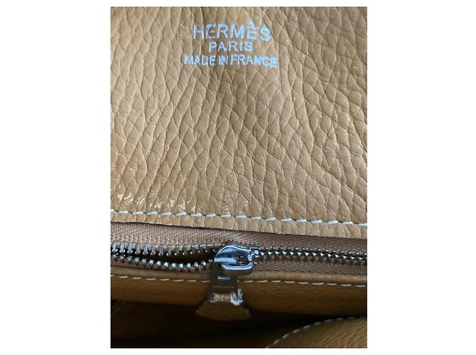 Borsa Tote Hermès Marrone Oro Pelle D'oro - vista 13