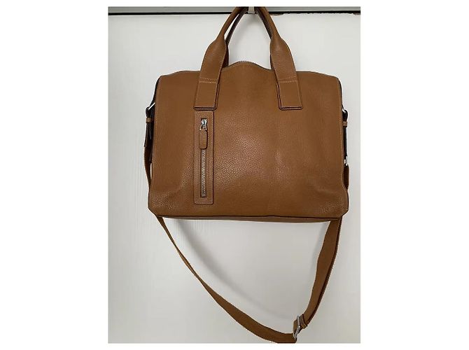 Borsa Tote Hermès Marrone Oro Pelle D'oro - vista 2