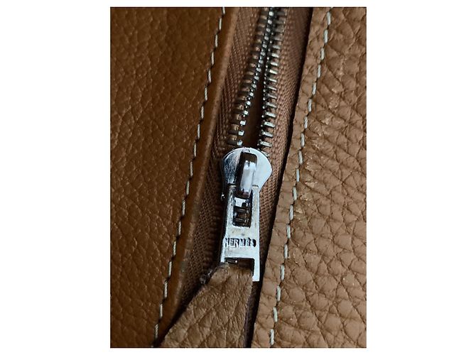 Borsa Tote Hermès Marrone Oro Pelle D'oro - vista 4