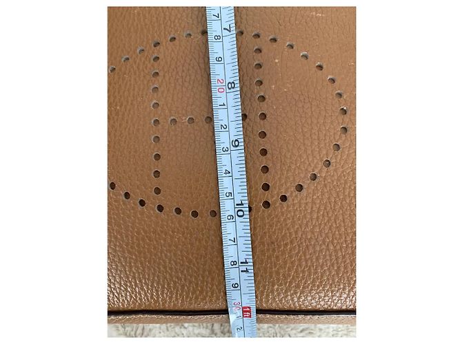 Borsa Tote Hermès Marrone Oro Pelle D'oro - vista 6
