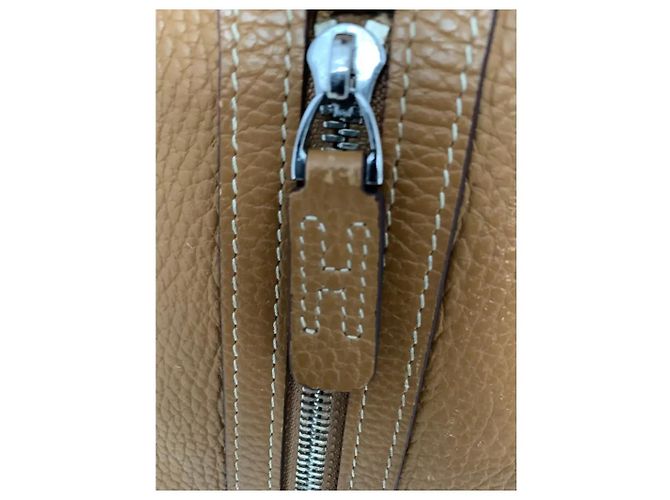 Borsa Tote Hermès Marrone Oro Pelle D'oro - vista 9