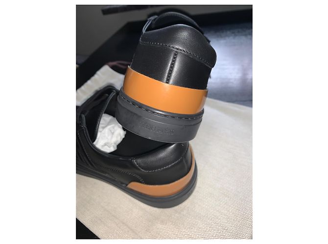 Sneakers Hermès in pelle nera Nero - vista 3
