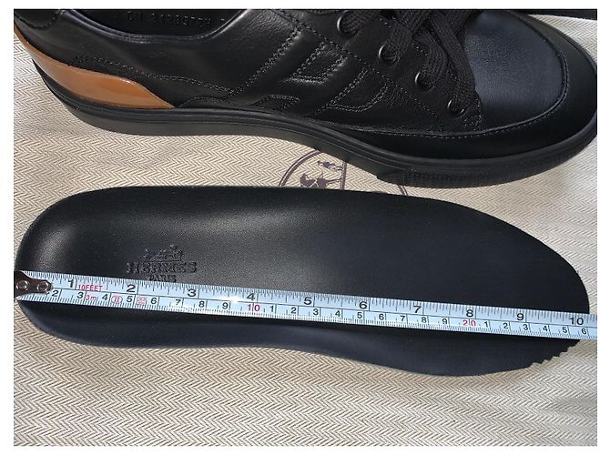 Sneakers Hermès in pelle nera Nero - vista 8