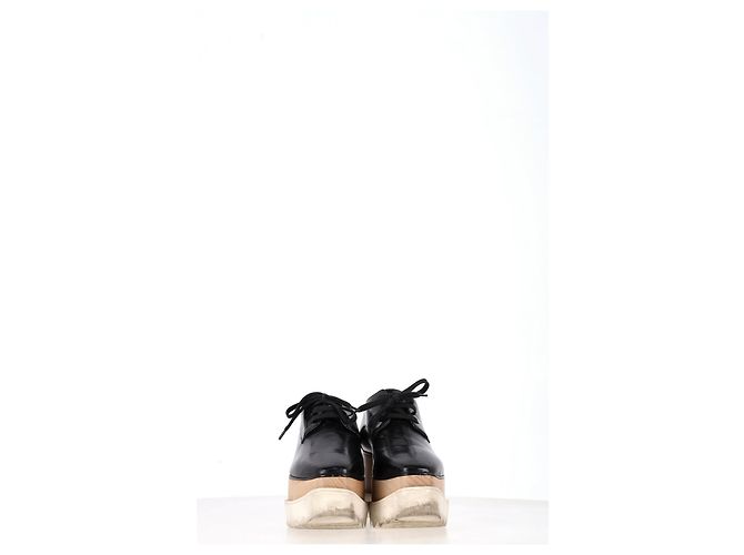 Stella Mc Cartney Sneakers Derby con piattaforma Elyse di Stella McCartney in pelle sintetica nera Nero - vista 11