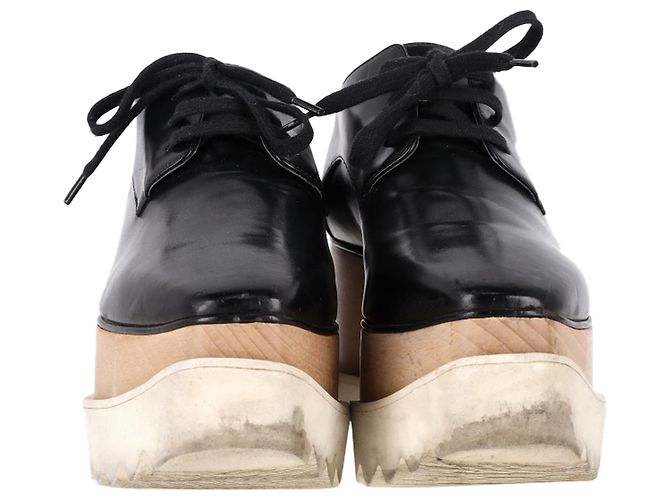 Stella Mc Cartney Sneakers Derby con piattaforma Elyse di Stella McCartney in pelle sintetica nera Nero - vista 2