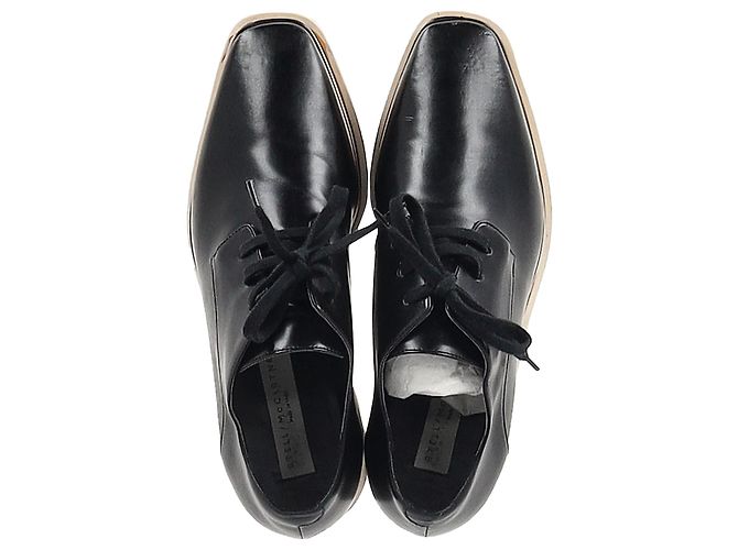 Stella Mc Cartney Sneakers Derby con piattaforma Elyse di Stella McCartney in pelle sintetica nera Nero - vista 4