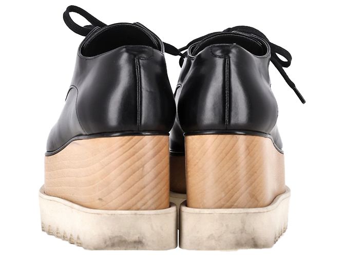 Stella Mc Cartney Sneakers Derby con piattaforma Elyse di Stella McCartney in pelle sintetica nera Nero - vista 5