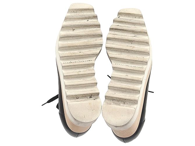 Stella Mc Cartney Sneakers Derby con piattaforma Elyse di Stella McCartney in pelle sintetica nera Nero - vista 6