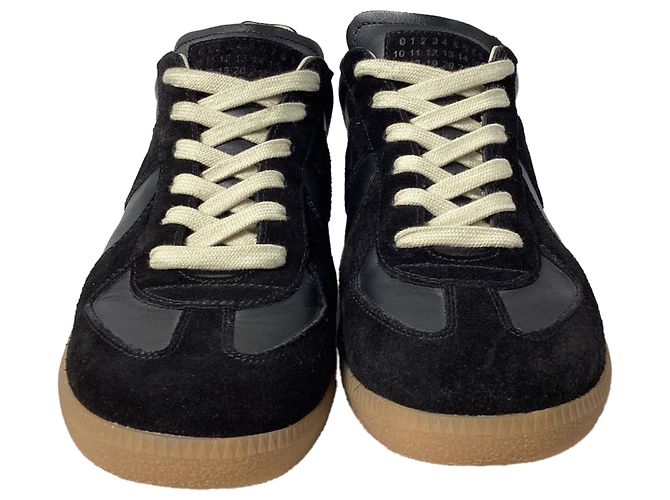 Maison Martin Margiela Sneakers Replica Maison Margiela in pelle nera e camoscio - vista 2