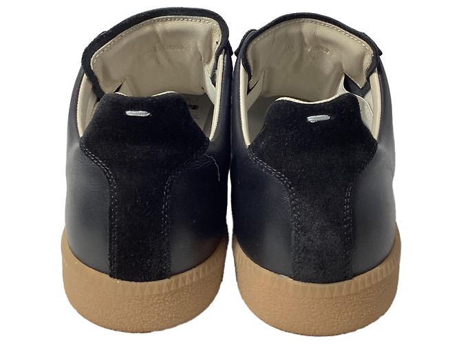 Maison Martin Margiela Sneakers Replica Maison Margiela in pelle nera e camoscio - vista 3