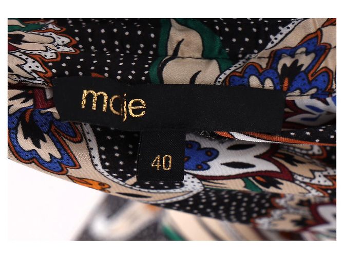 Maje Paisley Print Ruffled Midi Skirt in Multicolor Polyester Multiple colors - view 9