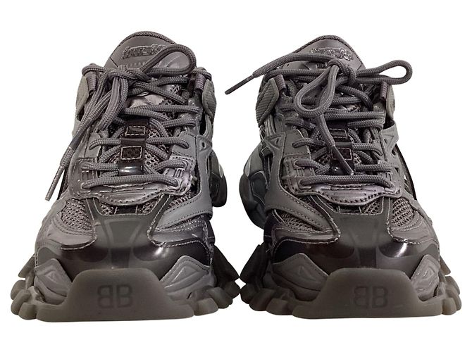 Day Balenciaga Track.2 Sneakers in Dark Grey Polyurethane - view 3