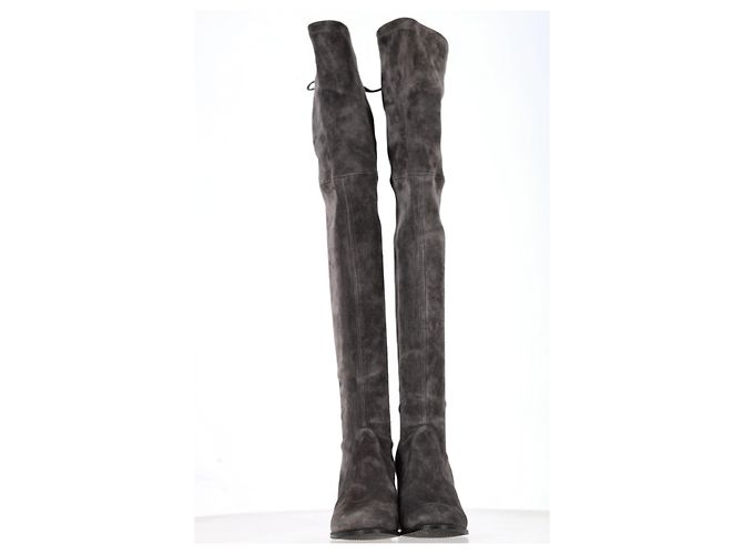Botas Genna Over The Knee Stuart Weitzman en Ante Gris - vista 15