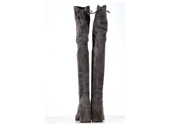 Botas Genna Over The Knee Stuart Weitzman en Ante Gris - vista 19