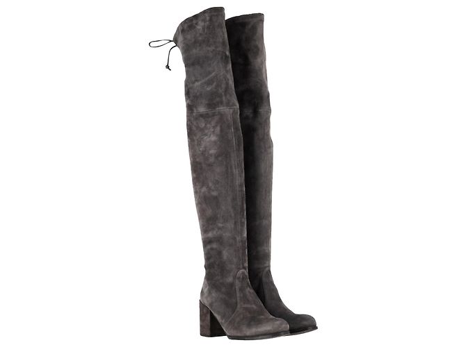 Botas Genna Over The Knee Stuart Weitzman en Ante Gris - vista 5
