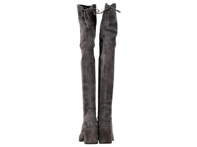 Botas Genna Over The Knee Stuart Weitzman en Ante Gris - vista 7