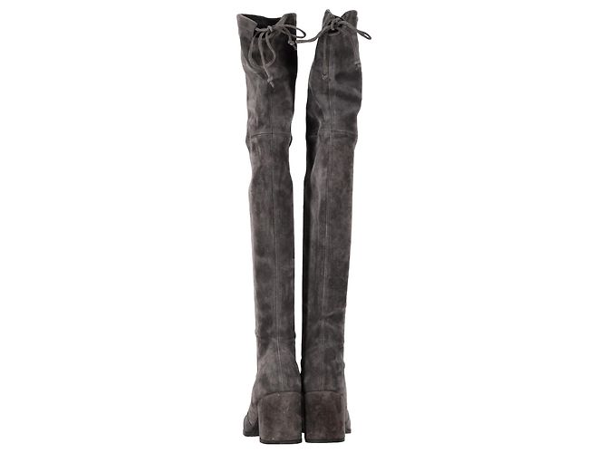 Botas Genna Over The Knee Stuart Weitzman en Ante Gris - vista 8