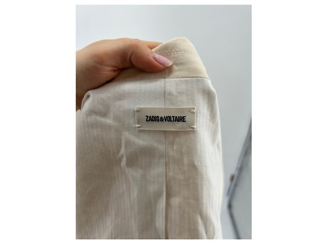 ZADIG & VOLTAIRE Chaquetas T.FR 34 Algodón Crudo - vista 5