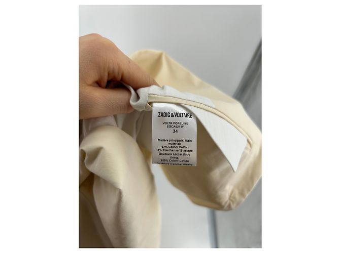 ZADIG & VOLTAIRE Chaquetas T.FR 34 Algodón Crudo - vista 6